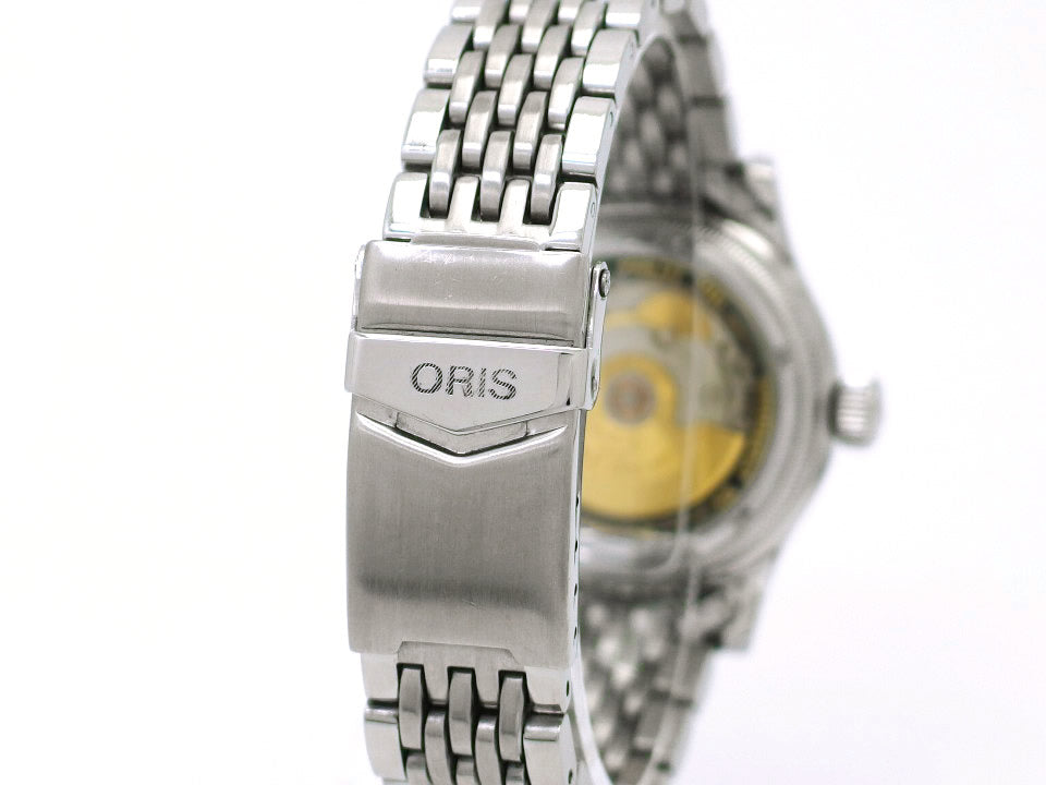 オリス ポインターデイト スモールセコンド 36mm 640-7463B 自動巻 OH済 USED