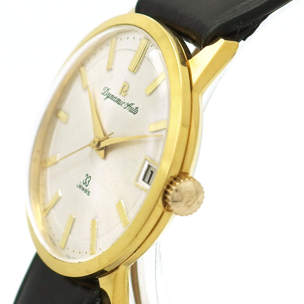 Ricoh Dynamic Auto Ref. 57109-45 Gold Plated, with Box and Original Buckle, 33 Jewels, Automatic, Overhauled, 1960s