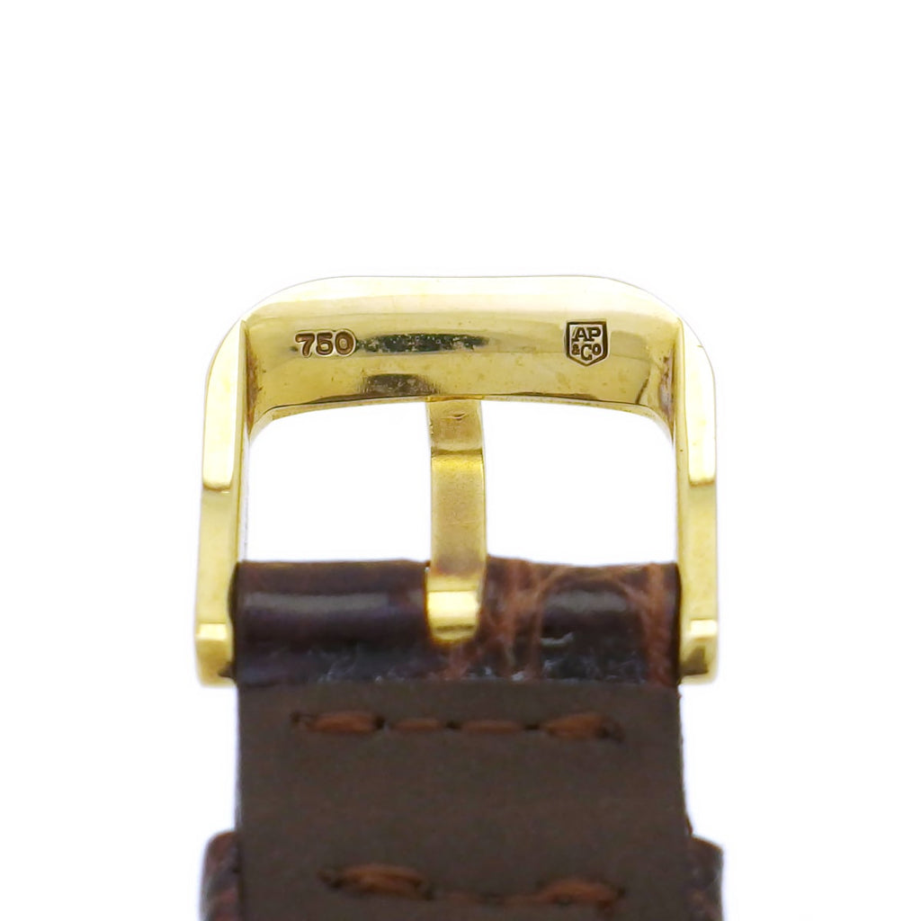 オーデマピゲ 18金無垢 ラウンドケース 31mm 純正金尾錠 Cal.2612 クオーツ メンズ USED Audemars Piguet