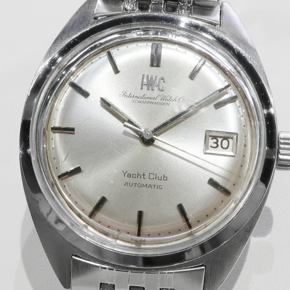 IWC ヨットクラブ 魚リューズ 純正ブレスレット Cal.8541B 自動巻 OH済 1973年製