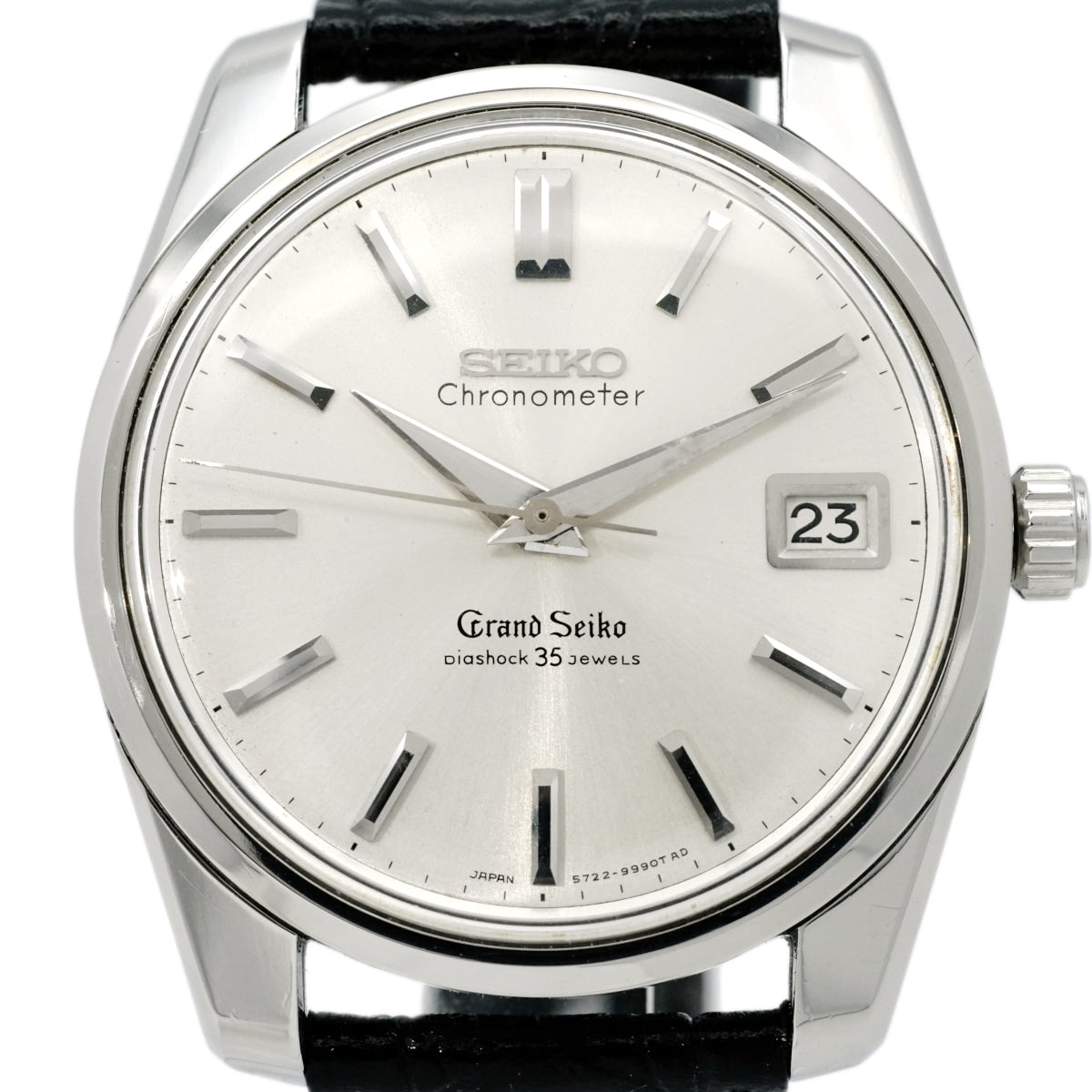 [Rare] Grand Seiko 2nd Model Early Version 5722-9990 Lion Medallion W SEIKO Crown Cal.430 Hand-wound Overhauled Showa 40 / 1965 Seiko