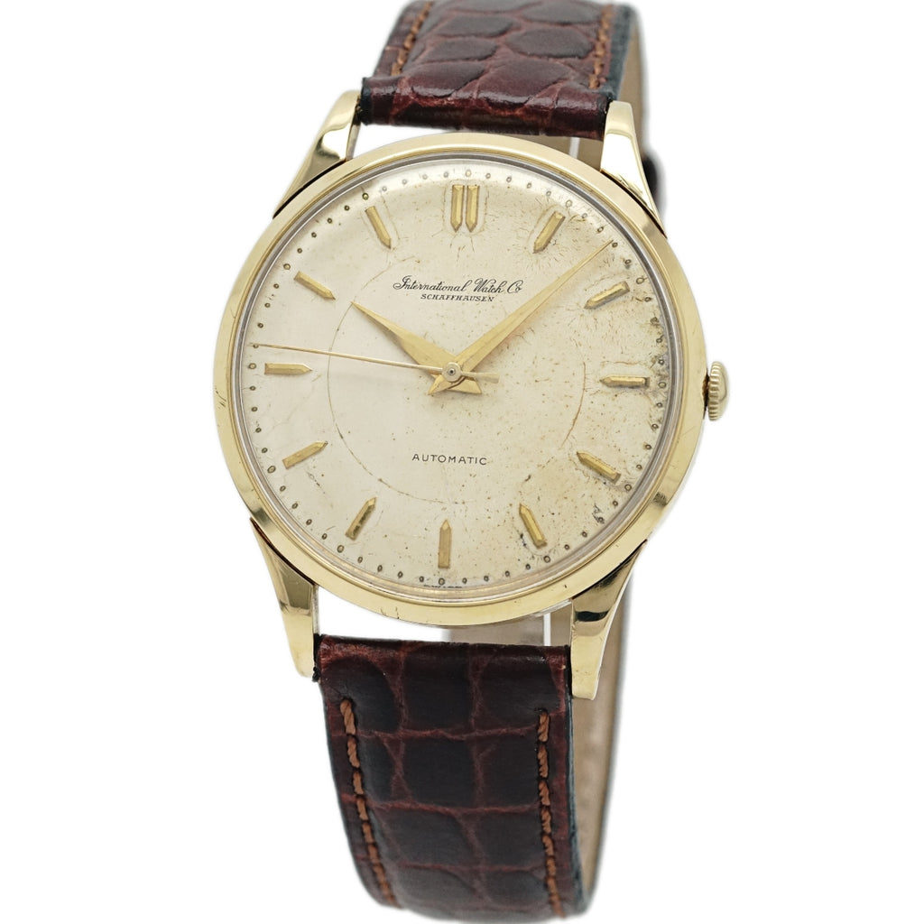 インターナショナル 18金無垢 ラウンドケース Cal.852 自動巻 OH済 1957年製 IWC