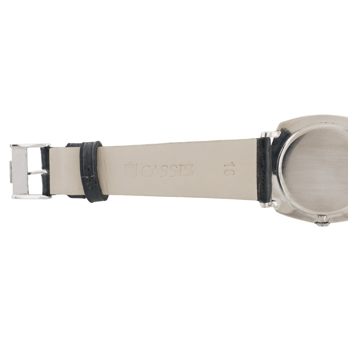IWC 18k solid white gold Ref. 2501, 31mm diameter, Roman numeral indices, Cal. 423 manual-wind, overhauled, made in 1974