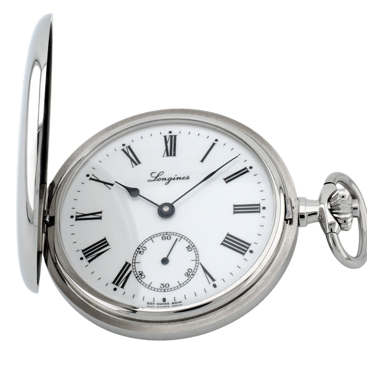 Longines Heritage Collection Pocket Watch L7.012.4.21.1 c. 2007 Unitas 6498 Hand-Wound Serviced USED Longines