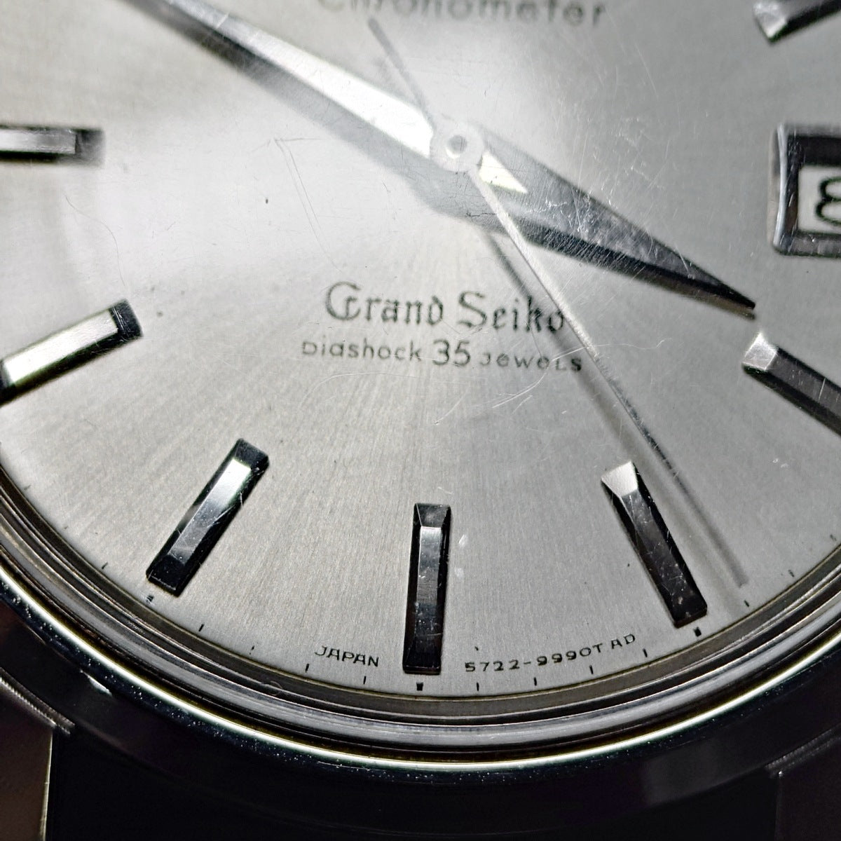 Grand Seiko Second Model 5722-9990 Lion Medallion, W-logo SEIKO crown, manual wind, serviced, manufactured in 1965 (Showa 40)