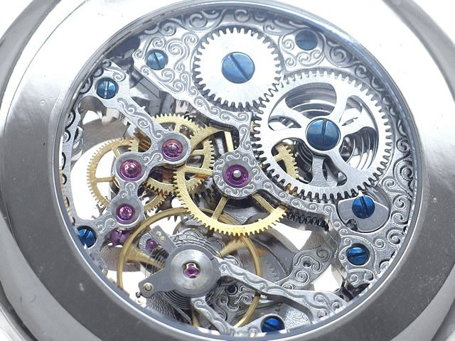 ラポート 懐中時計 PW43 手巻 GMT デュアルタイム サン&ムーン 新品