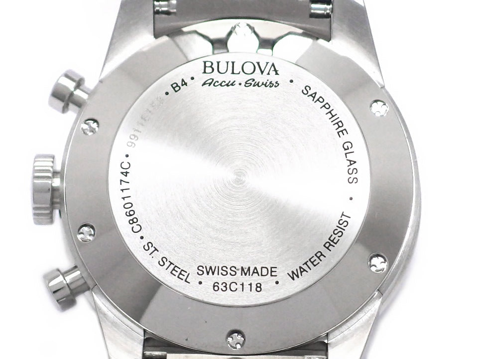 【美品】ブローバ アキュスイス スイス製 Ref.63C118 クロノグラフ 自動巻 USED Bulova