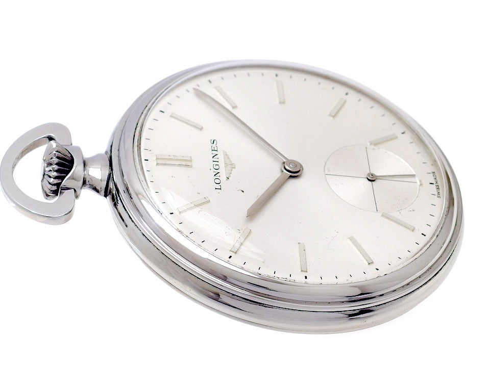 ロンジン 懐中時計 Ref.5477 42 オープンフェイス Cal.37.93 手巻 OH済 1966年製