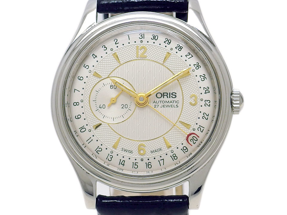 オリス ポインターデイト スモールセコンド 36mm メンズ Ref.640-7461 自動巻 OH済 USED