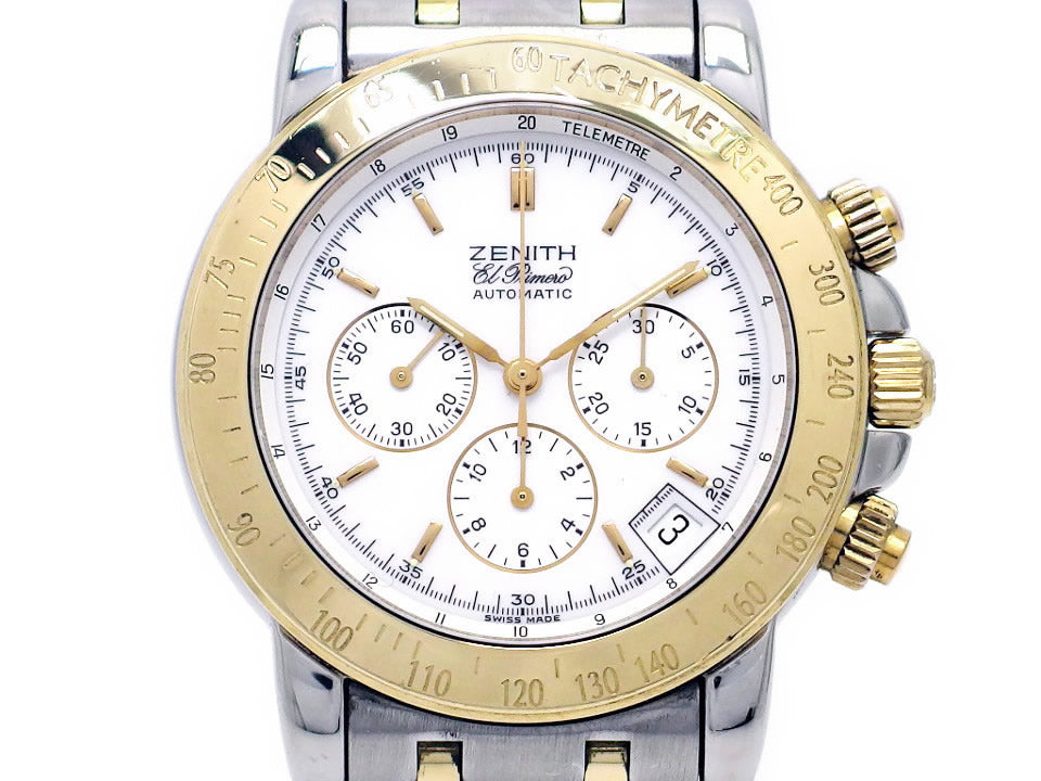 ゼニス レインボー エルプリメロ 53.0463.400 18KYG/SS 自動巻 OH済 1999年頃 USED