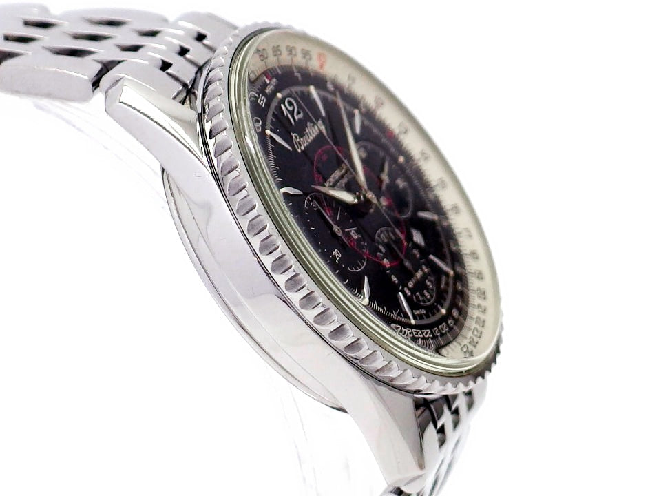 [Rare Item] Breitling Navitimer Montbrillant A41030 Black Dial 38 Jewels Automatic Winding Overhauled Circa 1999 USED