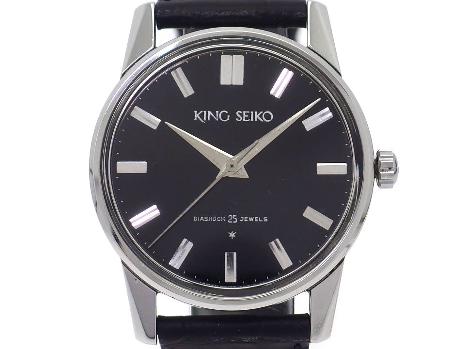 キングセイコー 1st 15034 SS リダン ブラック文字盤 25石 手巻 OH済 昭和38年製 Seiko