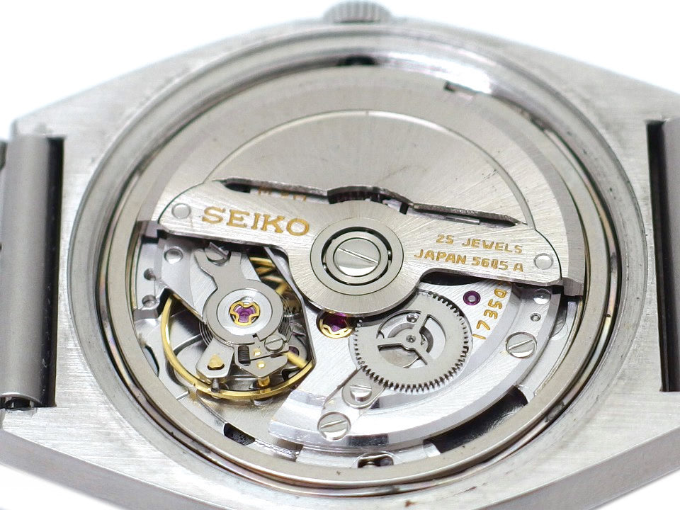 グランドセイコー 5645-8000 GSブレスレット 格子柄 グレー文字盤 自動巻 OH済 昭和46年製 Seiko