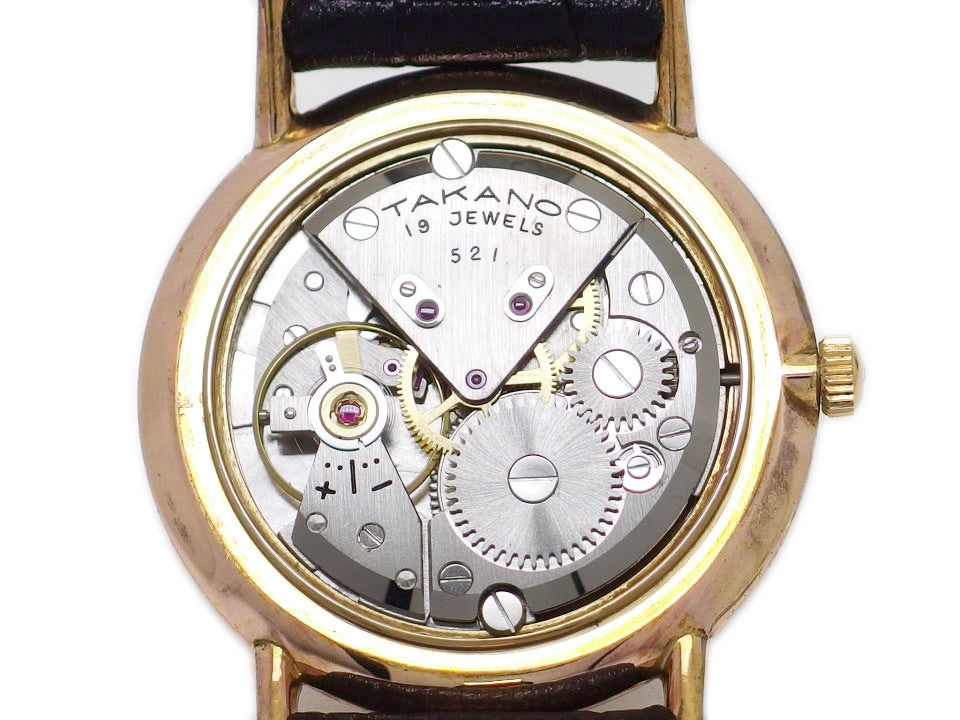 タカノ シャトー スーペリア GP 純正ベルト・尾錠付き Cal.521 19石 手巻 OH済 1960年頃