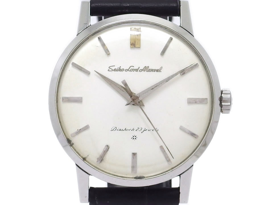 セイコー ロードマーベル J14038 SS 初期彫刻ロゴ SD文字盤 23石 手巻 OH済 昭和34年製 Seiko