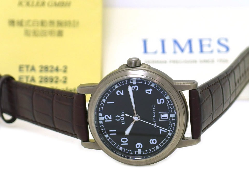 LIMES U8638T-LA1.1 37mm Titanium Germany Cal.2824-2 25 Jewels Automatic USED