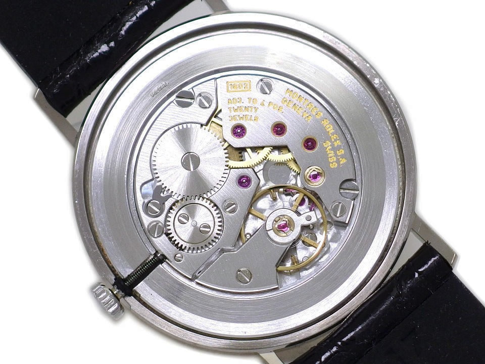 ロレックス チェリーニ メンズ Ref.4112 18金ホワイトゴールド 純正尾錠 Cal.1602 20石 手巻 OH済 1994年製 Rolex