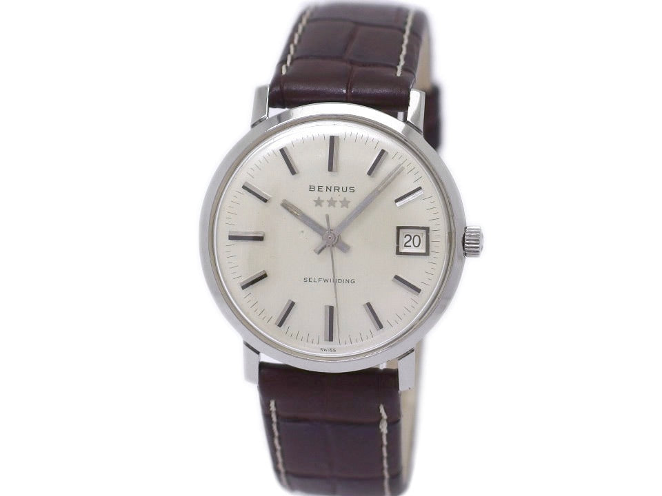 Benrus Calendar One-Piece Case Cal.FE2D2 (ETA2452) Automatic OH Serviced 1960s