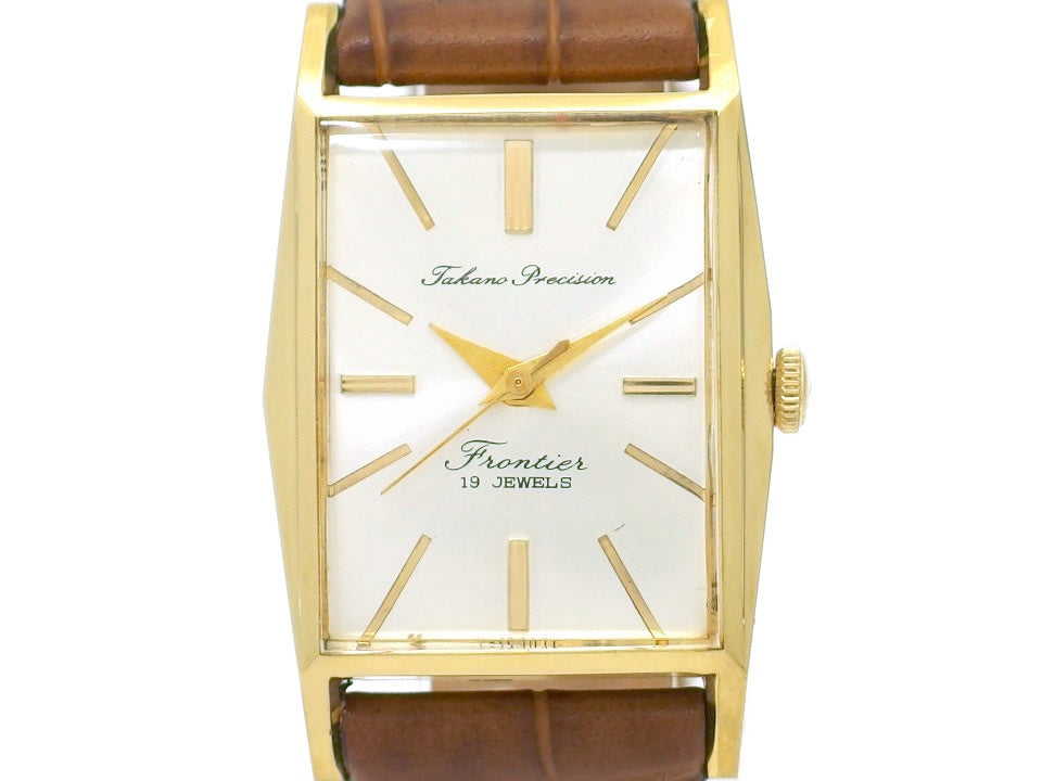 タカノ プレシジョン フロンティア Ref.10073 スクエアケース 金メッキ 19石 手巻 OH済 1961年発売