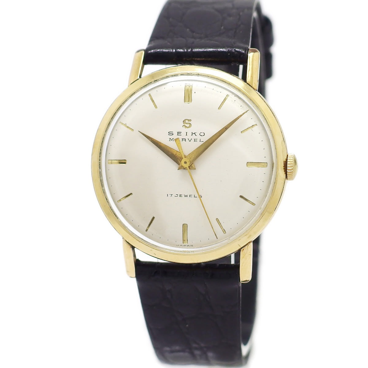 セイコー マーベル Sマーク 14022 14K金張りケース 17石 手巻 OH済 昭和31年製／1956年製 Seiko