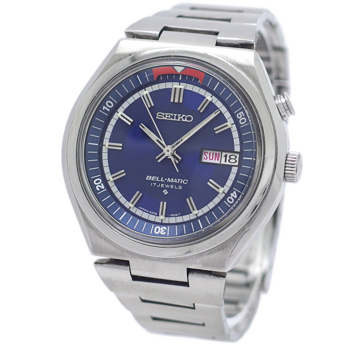 セイコー ベルマチック デイデイト 4006-6040 ブルー文字盤 自動巻 OH済 昭和51年/1976年製 Seiko