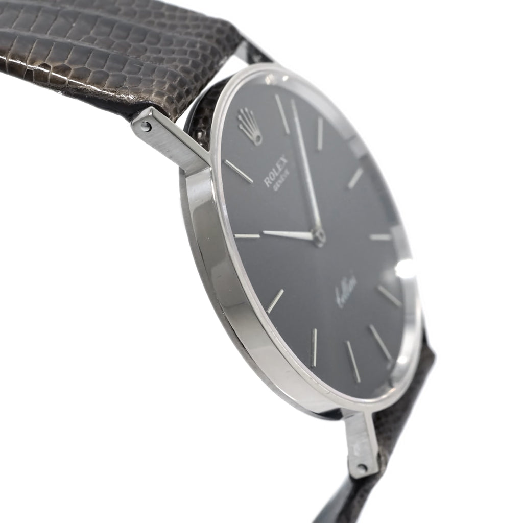 Rolex Cellini Men's Ref. 3833 18k White Gold, Original Crown, Cal. 1600 Manual-Winding, Serviced, Circa 1970
