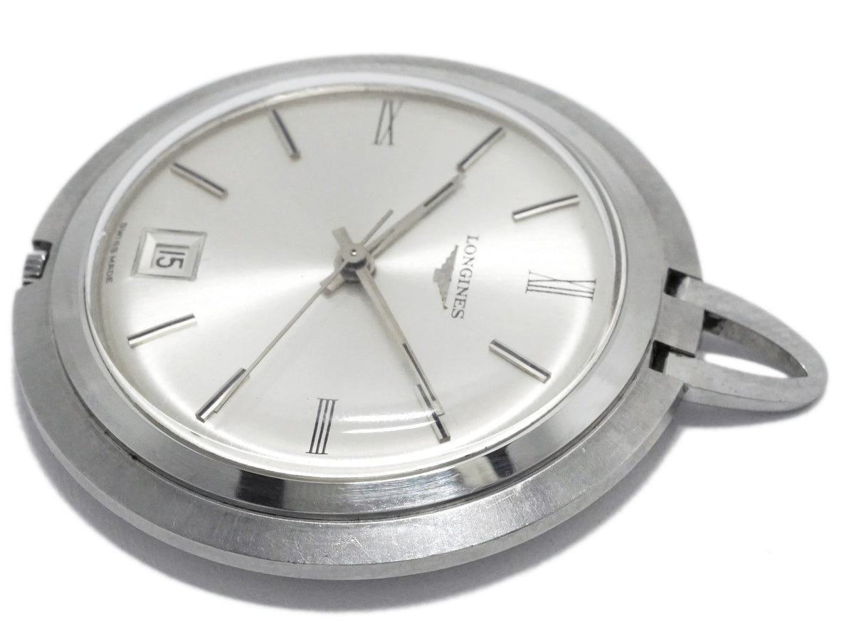 ロンジン 懐中時計 Ref.7976 1 オープンフェイス 鎖付き  Cal.285 17石 手巻 OH済 1967年製