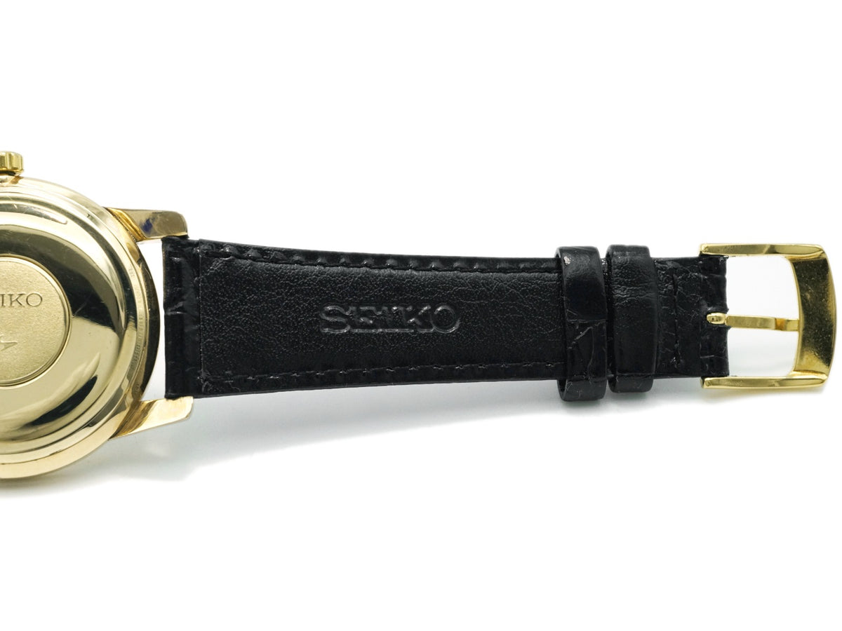 King Seiko Second Model Late Period 44-2000 Gold-Plated SEIKO Medallion Cal.44A Manual-Wind, Serviced, Manufactured in 1968 (Showa 43)
