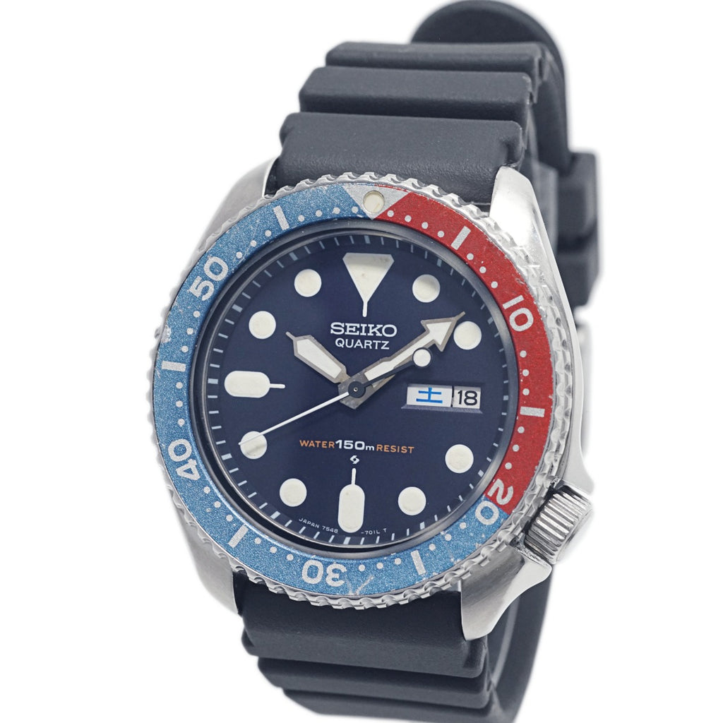 セイコー ダイバー 150m 7548-700B 紺文字盤 ペプシベゼル クオーツ 昭和54年/1979年製 Seiko