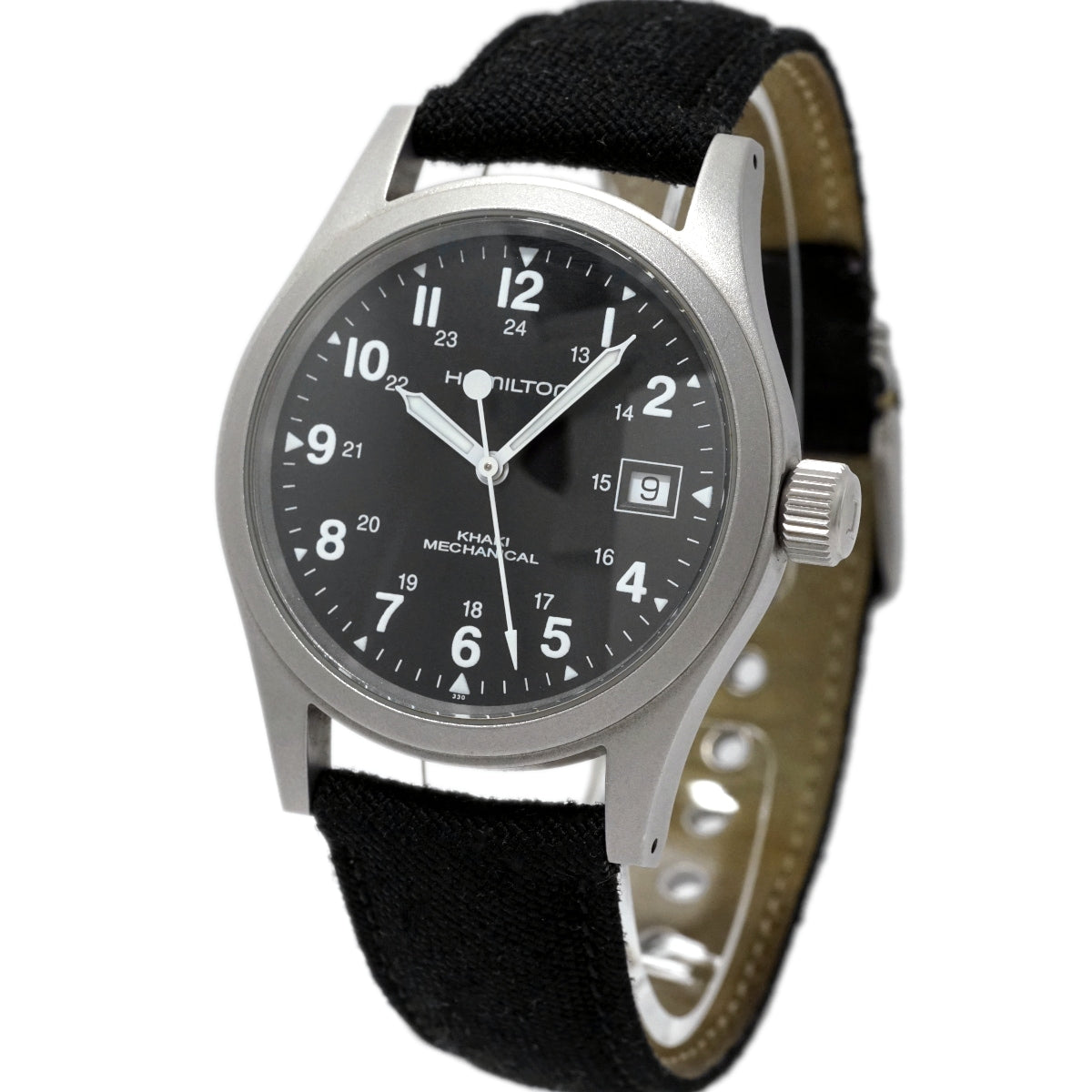 ハミルトン カーキ メカニカル 38mm H694190 ブラック文字盤 Cal.2804-2 手巻き USED Hamilton