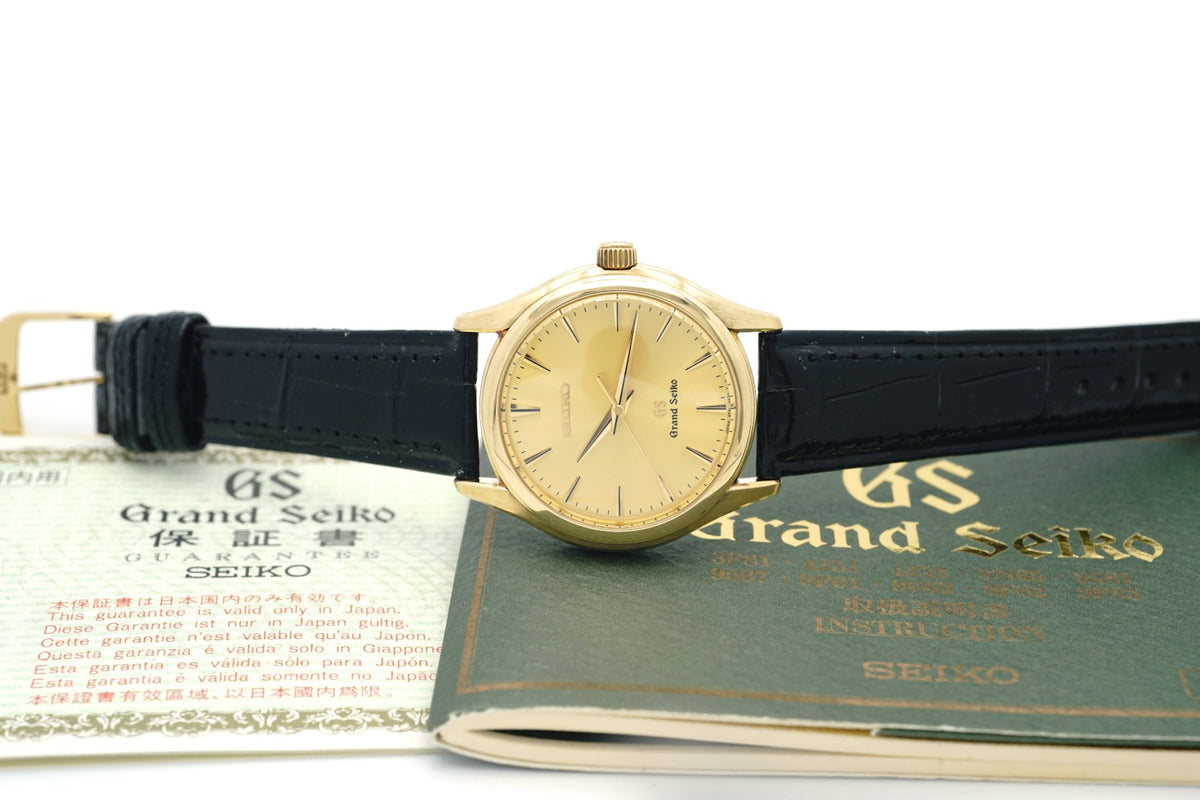 Grand Seiko SBGX016 9F61-0A30 18K Solid Gold Original Buckle Quartz 1998 USED Grand Seiko