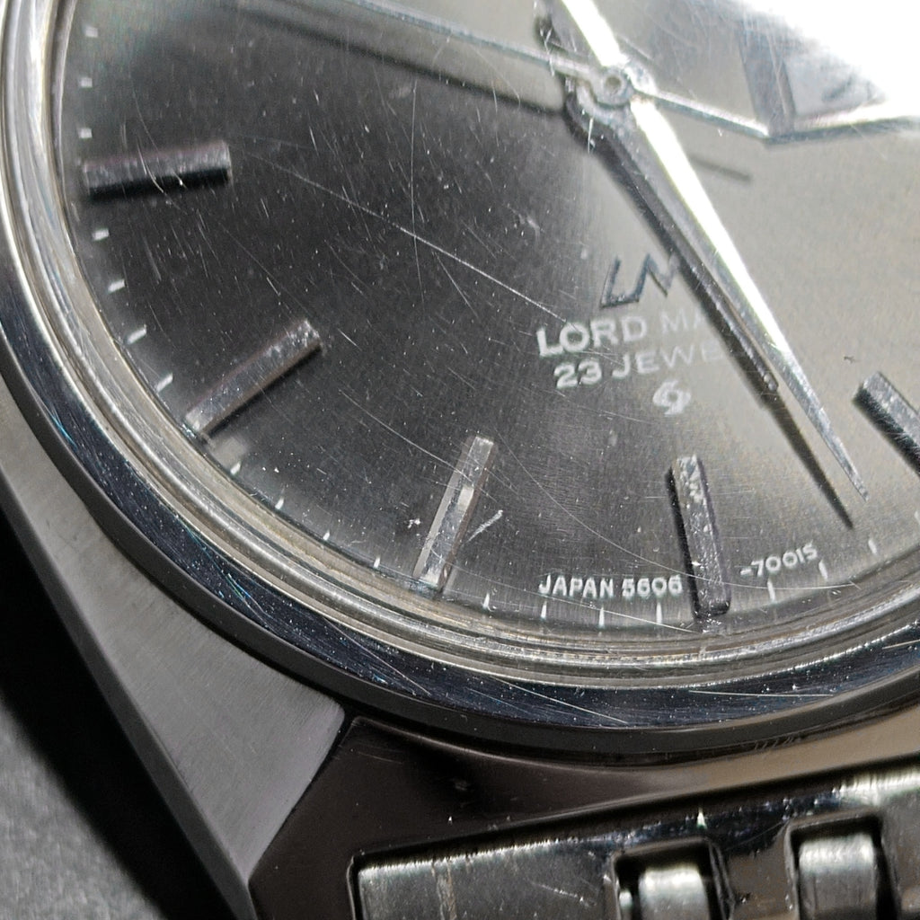 セイコー ロードマチック 5606-7000 グレー文字盤 純正ブレスレット 自動巻 OH済 昭和44年/1969年製