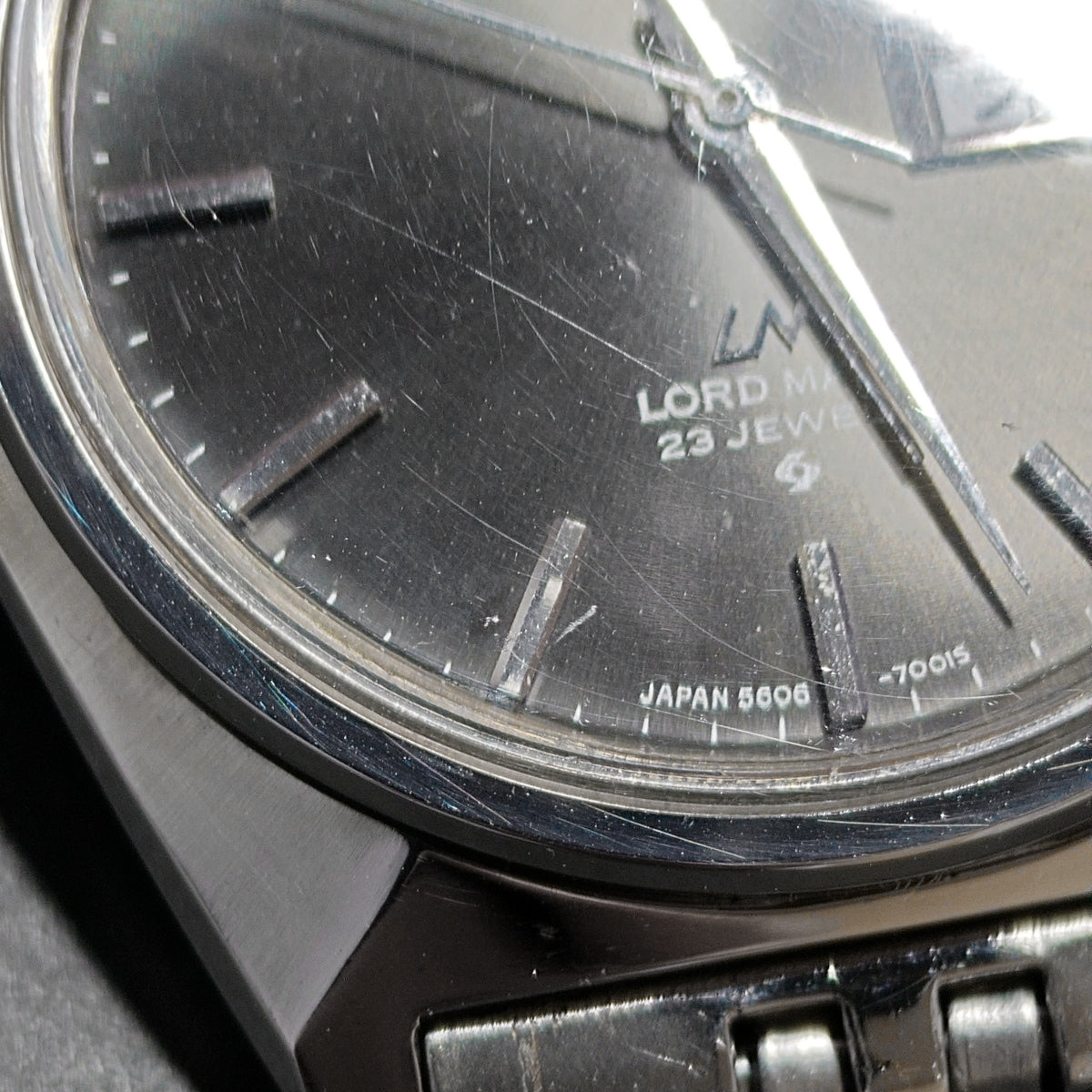 セイコー ロードマチック 5606-7000 グレー文字盤 純正ブレスレット 自動巻 OH済 昭和44年/1969年製