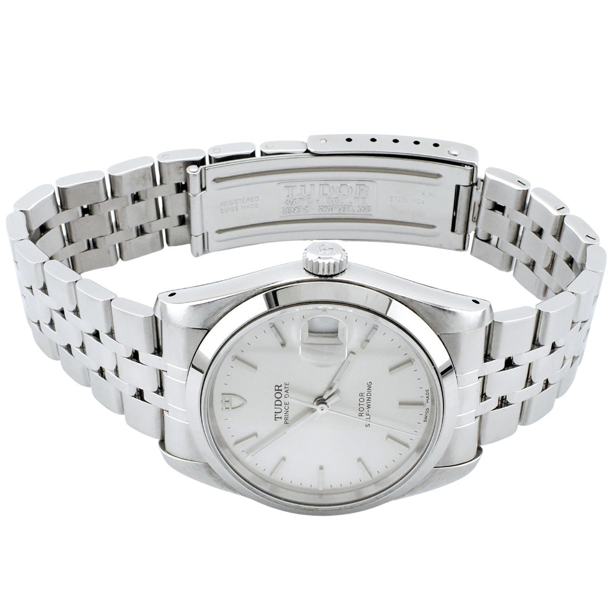 TUDOR Prince Date 74000, H-serial, silver dial, with box and papers, serviced, sapphire crystal, Tudor, automatic.
