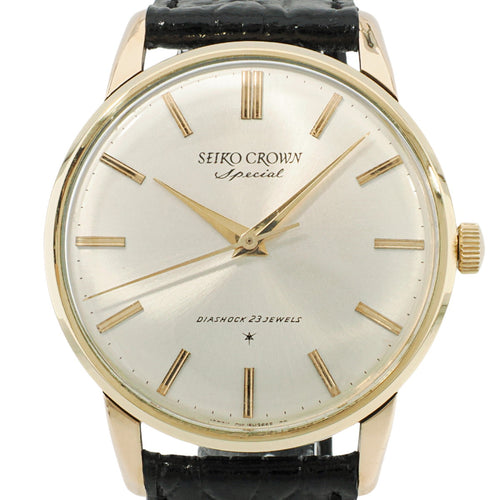 Seiko Crown Special 15021 14K Gold Filled/SS Caseback Cal.341 23 Jewels Manual Winding Overhauled Made in 1963 (Showa 38)