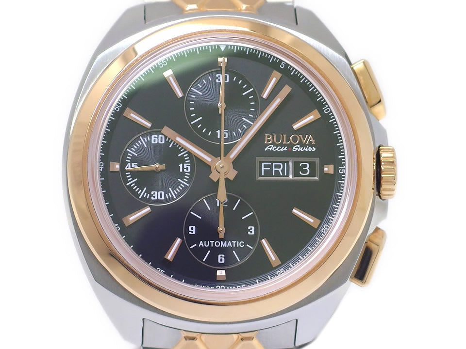 ブローバ アキュスイス スイス製 Ref.65B168 クロノグラフ 自動巻 USED Bulova