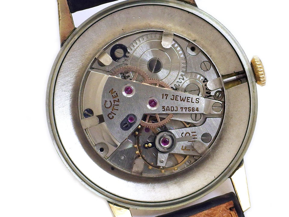 シチズン センターセコンド Cマーク 14KGF（金張り） 17石 手巻 OH済 1950年代 Citizen