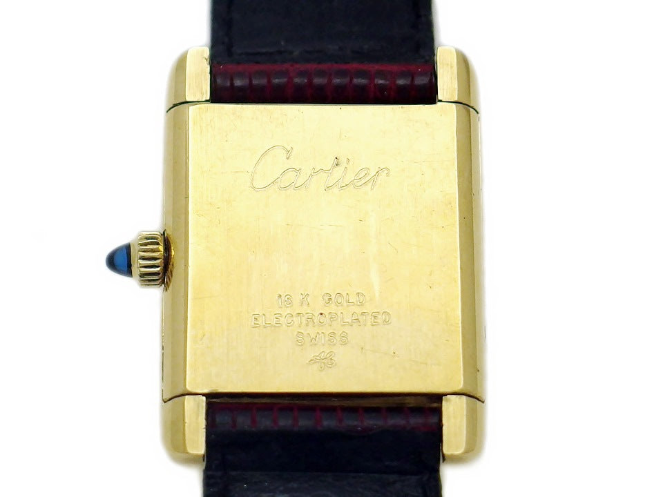 カルティエ タンク レディース 18KGP Cal.2512 手巻き OH済 1970年代