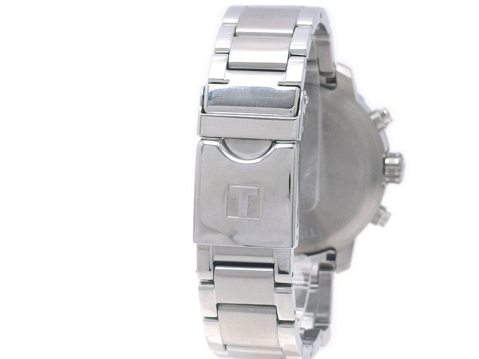ティソ クイックスター クロノグラフ ネイビー T095417A クオーツ USED　TISSOT