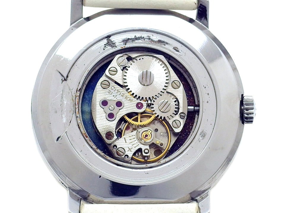 シチズン 2針 34mm 4-012836-K 緑文字盤 21石 手巻 昭和48年製