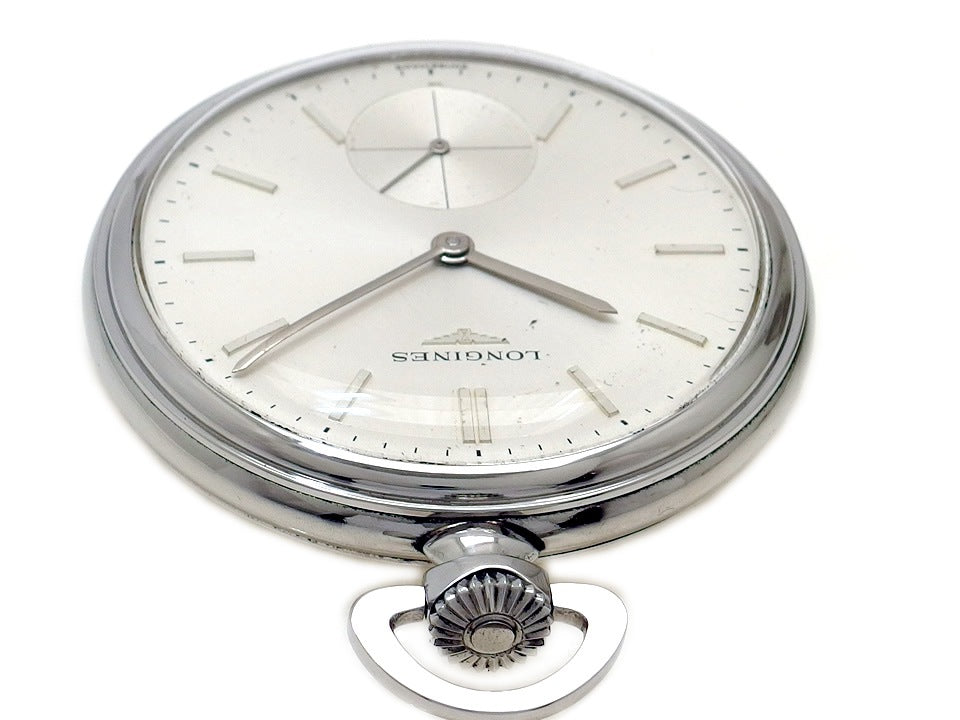 ロンジン 懐中時計 Ref.5477 42 オープンフェイス Cal.37.93 手巻 OH済 1966年製