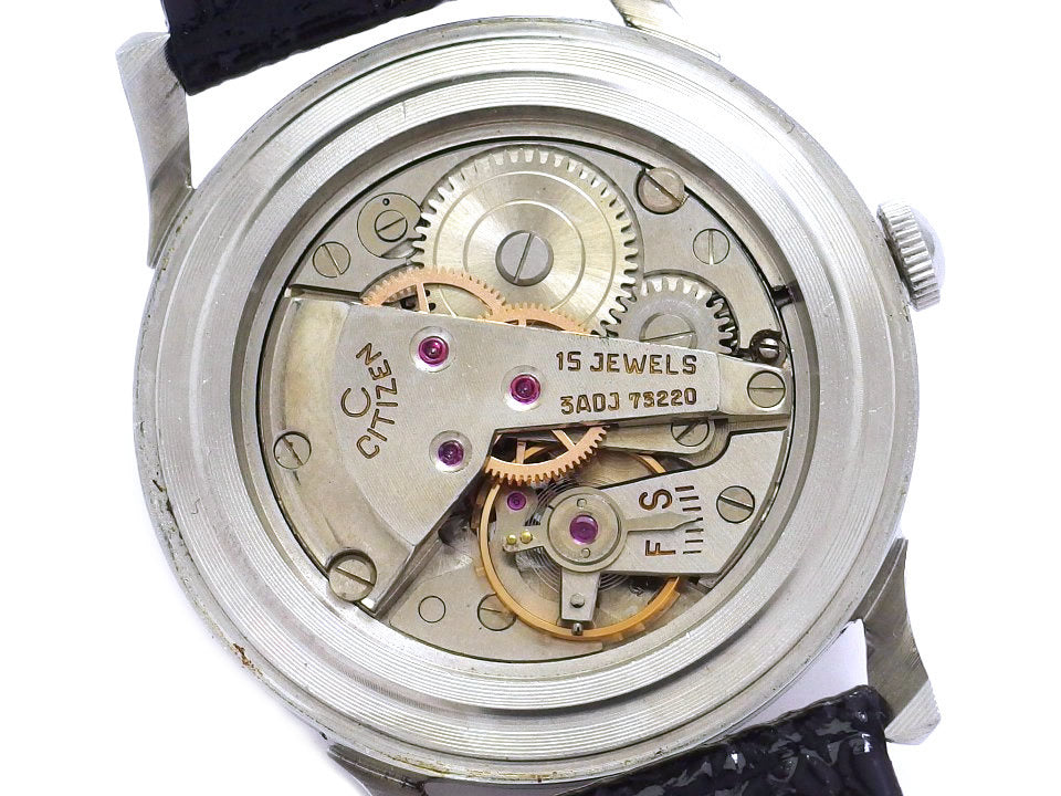 シチズン センターセコンド Cマーク くさび形インデックス 15石 手巻 OH済 1950年代 Citizen