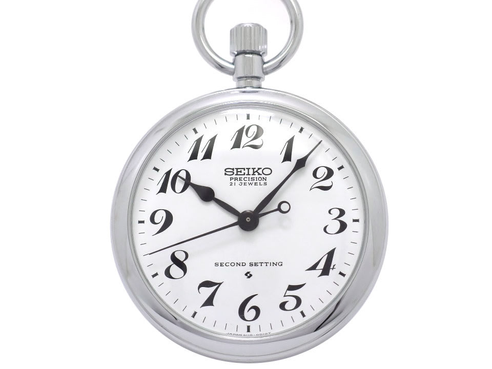 セイコー プレシジョン 懐中時計 6110-0010 21石手巻 OH済 昭和49年/1974年製 Seiko