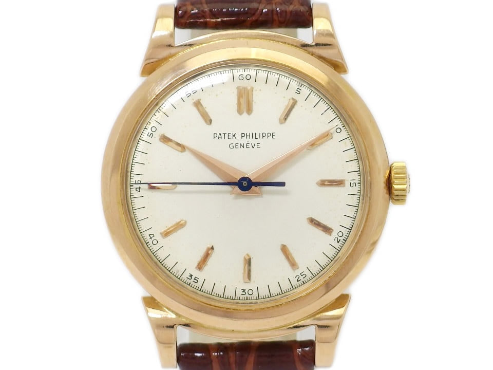 Patek Philippe Calatrava Ref. 1491 Scroll Lugs 18K Rose Gold with Archive Cal. 27SC Manual Winding Overhauled 1951