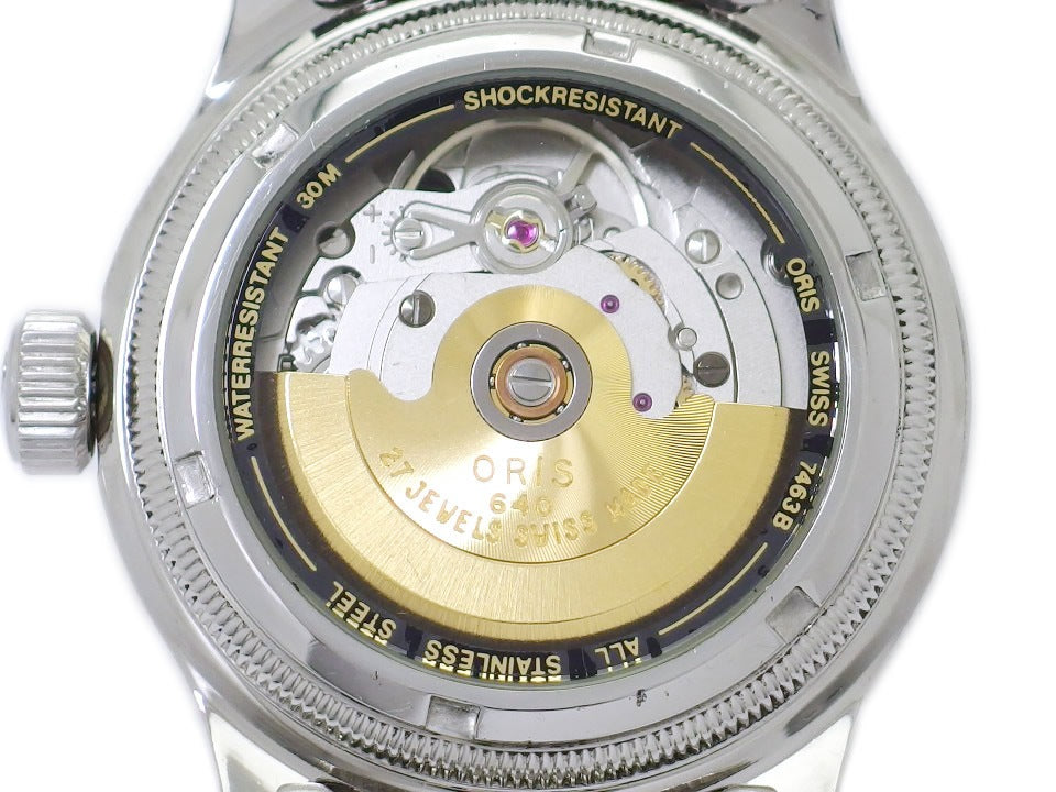 オリス ポインターデイト スモールセコンド 36mm 640-7463B 自動巻 OH済 USED