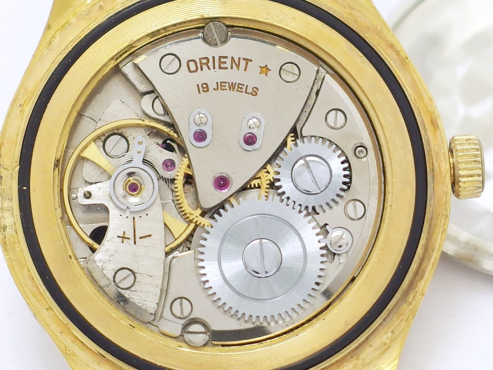 ロイヤルオリエント シャワープルーフ 金メッキ/ステンレス 19石 手巻 OH済 1960年代
