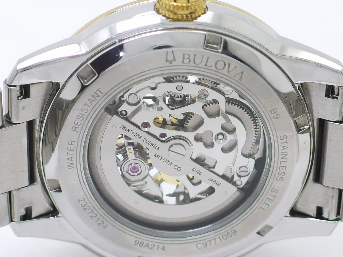 ブローバ 98A214 クラシックコレクション スケルトン ミヨタ製 自動巻 USED Bulova