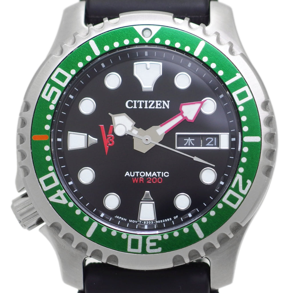 シチズン 仮面ライダー V3 45周年 500本限定 8203-R008471 自動巻 2017年購入 USED