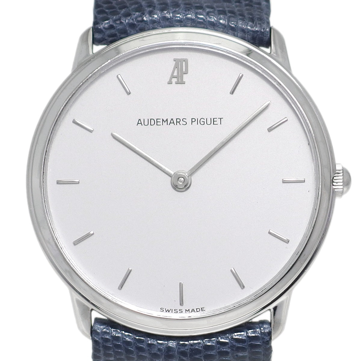 オーデマピゲ 18金ホワイトゴールド ラウンドケース 31mm メンズ 純正金尾錠 クオーツ USED Audemars Piguet