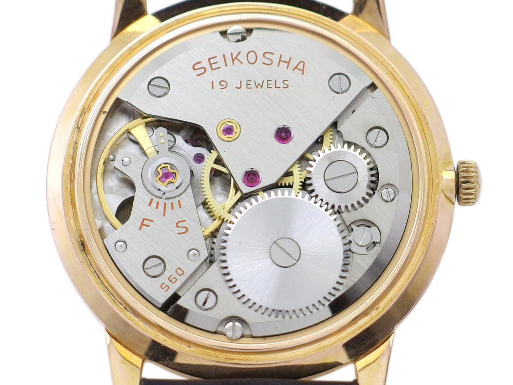 セイコー クラウン J14040 金メッキ 35mm Cal.560 19石 手巻 OH済 昭和34年/1959年製 Seiko